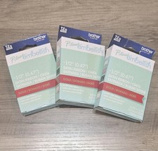 Lot 3 Brother P-touch Embellish Gold On Red Satin Ribbon New 1/2