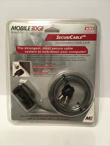 Mobile Edge Key Cable Lock Laptop High Security #MEALK1 - NEW SEALED - 第 1/8 張圖片