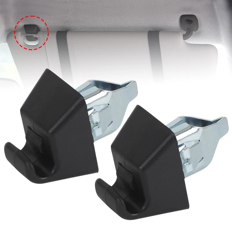 Juego de 2 clips de soporte para parasol delantero negro para Pontiac G8 2008 2009 13187128 Foto 4 de 4