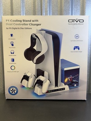 OIVO Horizontal Stand with Cooling Fan Controller Charger Station Dock PS5