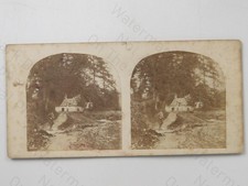 Landhaus Landschaft Maunlie's Negretti Zambra um 1850 Stereoview Foto