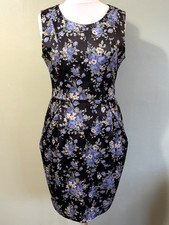 QED London Floral Bodycon Dress Size M UK 12 NWT Cut Out Back Party Occasion
