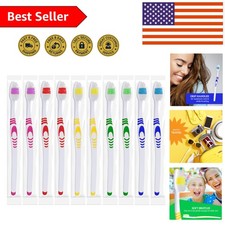 Convenient 10-Pack Disposable Toothbrush Set for Travelers  Busy Parents