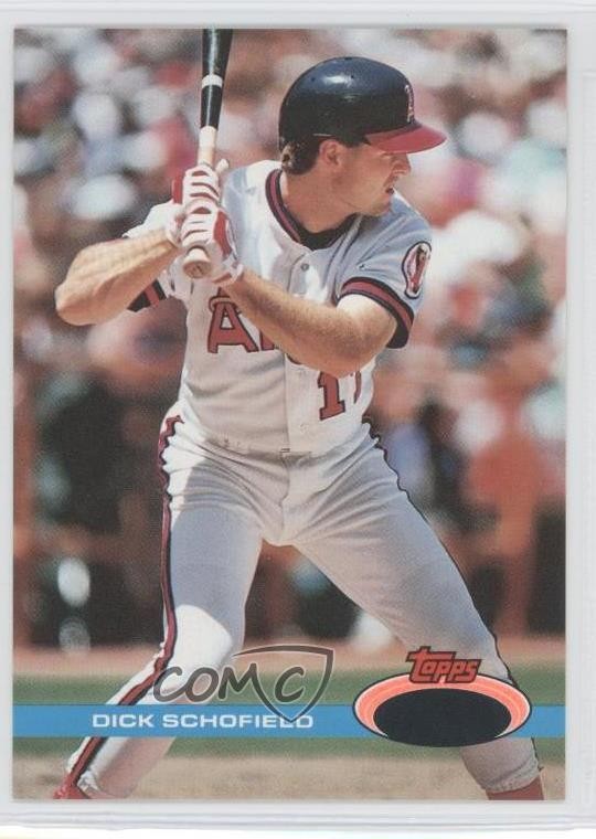 1991 Topps Stadium Club Missing Foil Dick Schofield #59 0f8