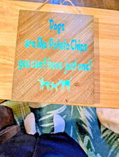 Dog Wooden Sign Hangable Pet Accessory
