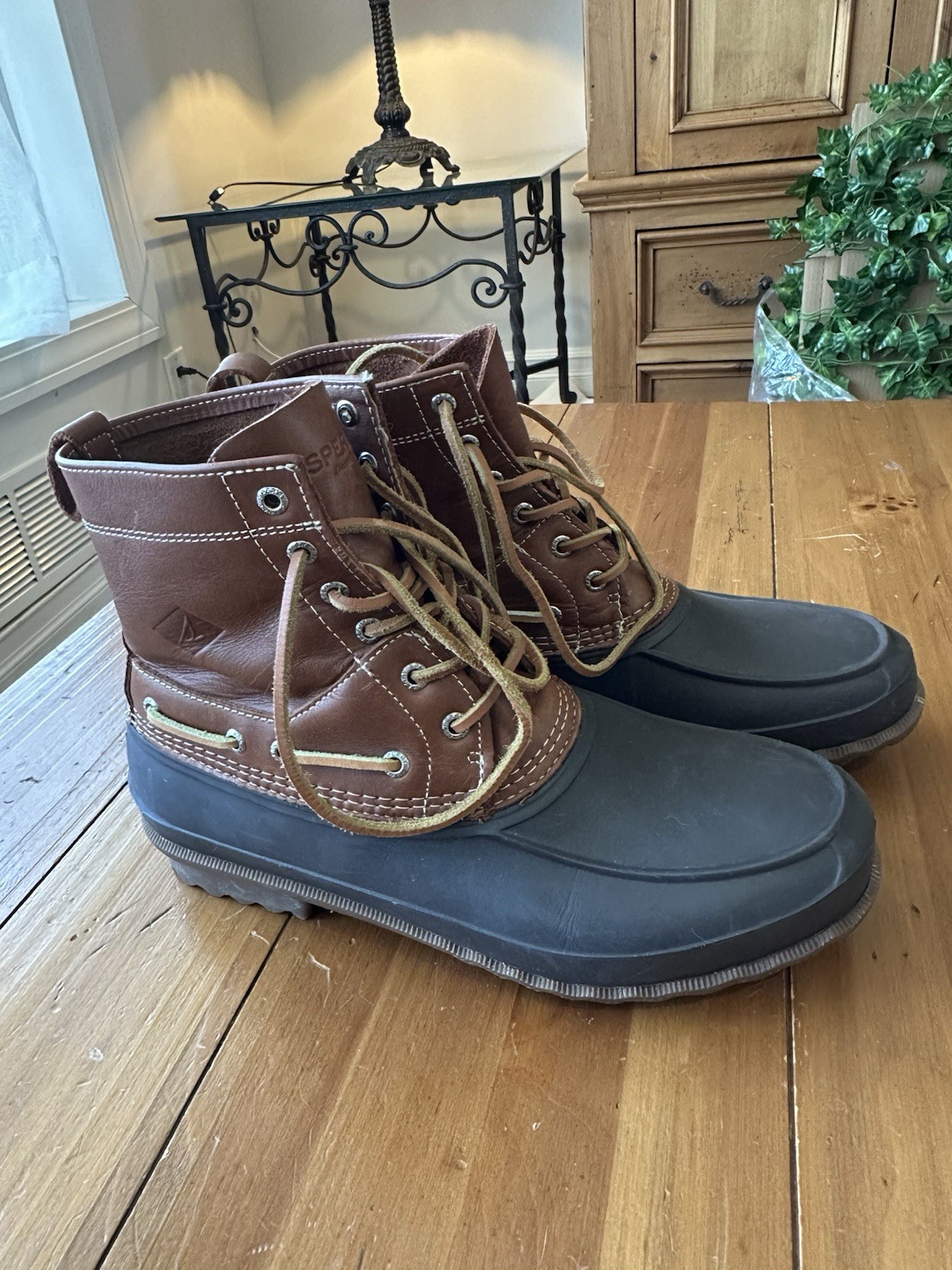 Sperry Men's Decoy Waterproof Duck Boots (Model STS13457) Size 11.5 Brown/Black