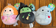 THE WIZARD OF OZ 6" SQUISHMALLOW LOT OF 3 - GLINDA TIN MAN WICKED WITCH