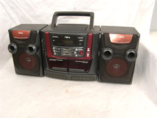 Aiwa CA-DW50 Boombox Radio CD 2 Deck Cassette T-Bass  Tape Decks Not Working
