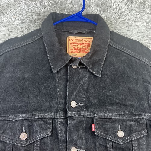 LEVIS Vintage Black 70507 0260 TRUCKER JACKET Large Denim - Picture 2 of 16