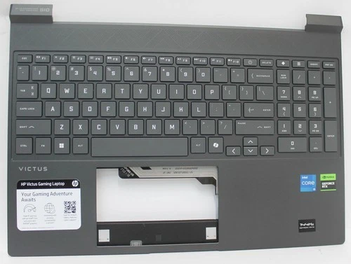 P23217-001 HP Palmrest Top Cover w/ US Keyboard Victus 15-FA2082WM Grade A