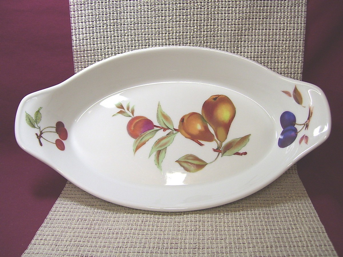 Royal Worcester Evesham Pattern Oval Fish Dish | eBay