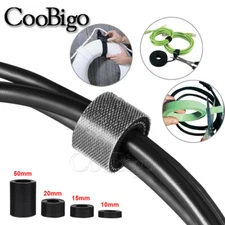 10mm~50mm Self Gripping Strap Hook & Loop Fastener Tie Band Cable Wire Organizer
