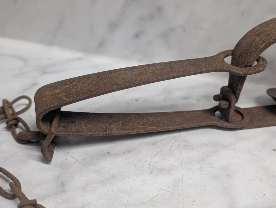 Vintage Champion No. #1 Single Longspring Animal Leg Hold Trap Primitive Decor - Image 2 of 4
