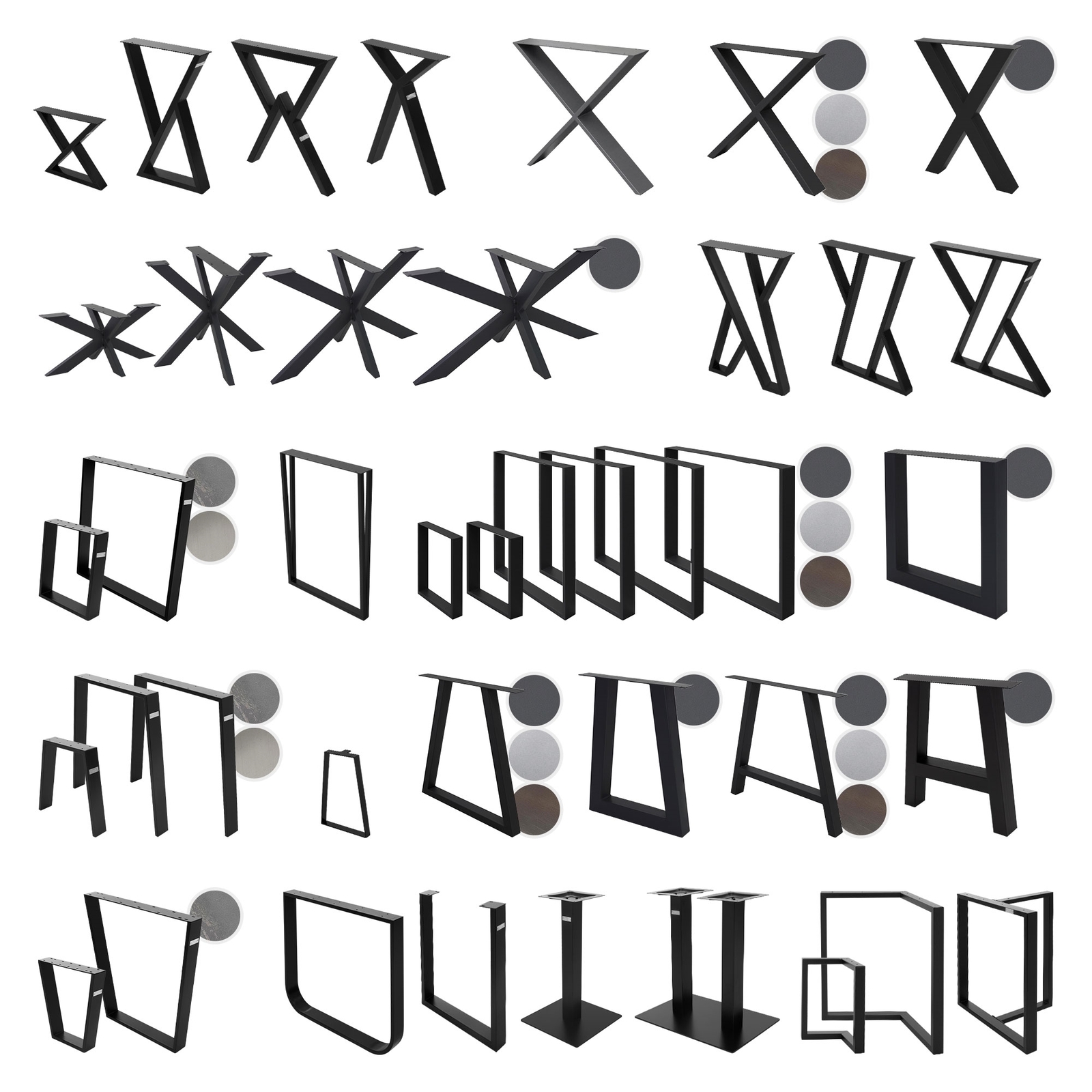 Patas de mesa mueble estructura robusta estilo industrial forma y color a elegir