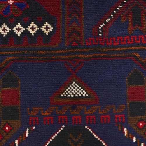 Tribal Hand Made Afghan Area Wool Rug Oriental Knotted Area Rug 3'0x4'9ft B18417 - Picture 4 of 7