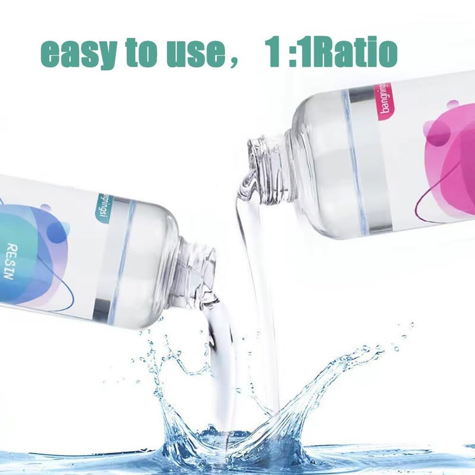 500ml/18oz Epoxy Resin KitCrystal Clear Resins and Hardener Kit