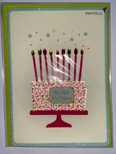 Papyrus Birthday Greeting Card - Beaded Cake