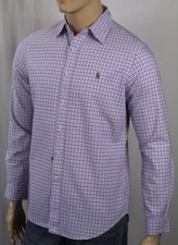 Ralph Lauren Blue Pink Cream Plaid Classic Dress Shirt Multi Color Pony NWT