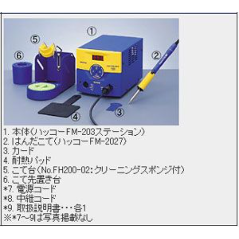 HAKKO FM20302 Multistation FM203 100V 2prong ground plug for
