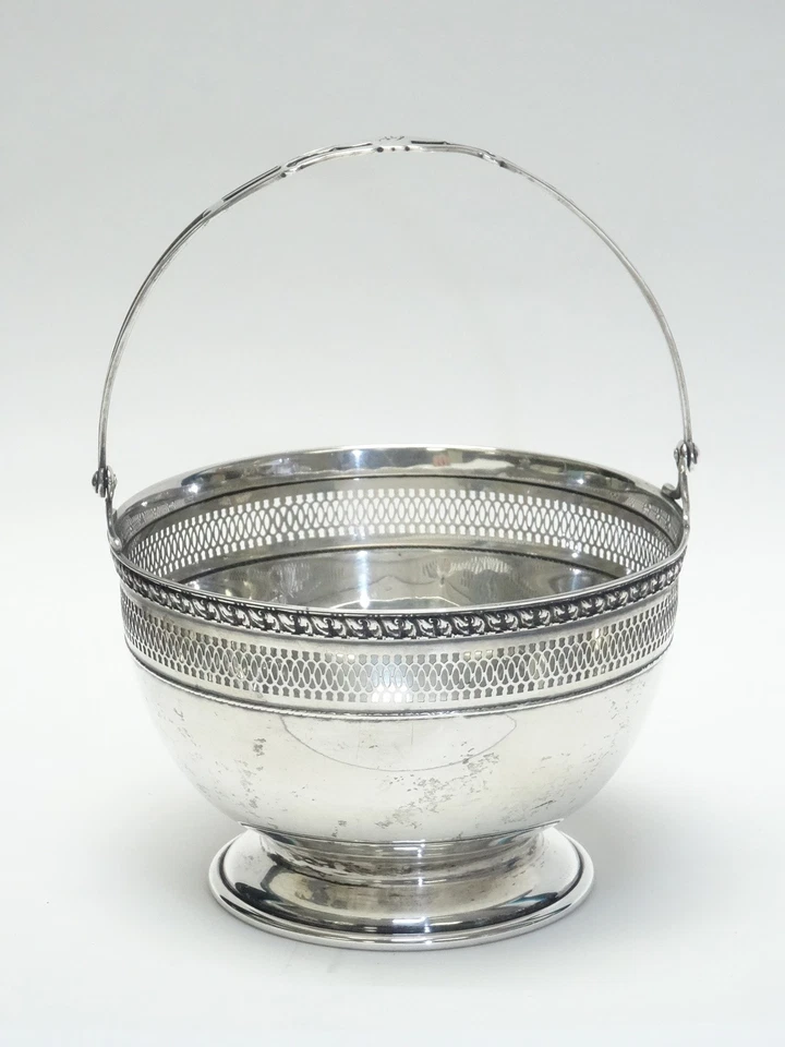 RARE AMERICAN WATSON COMPANY STERLING SILVER B177 SWING HANDLE SUGAR BOWL 99g - Image 3 of 4