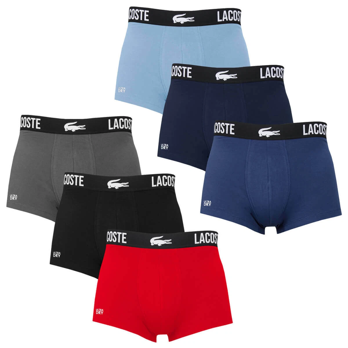 Lacoste Mens 5H1309 Branded Waistband Stretch of Boxers |