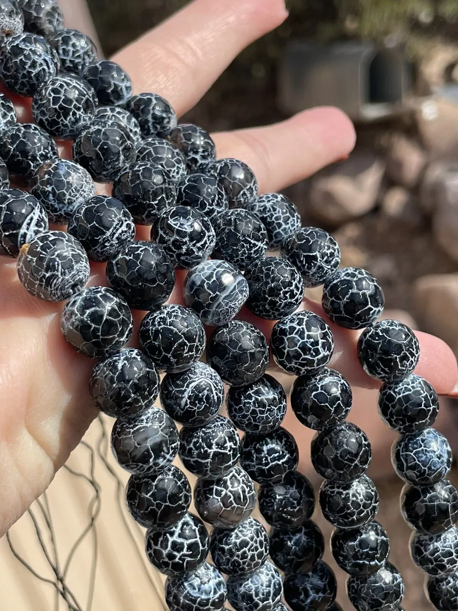 Crackle black best sale agate