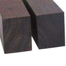 2 Pieces African Blackwood Ebony Wood Material Knife Handle Scales 12x4x2.5cm