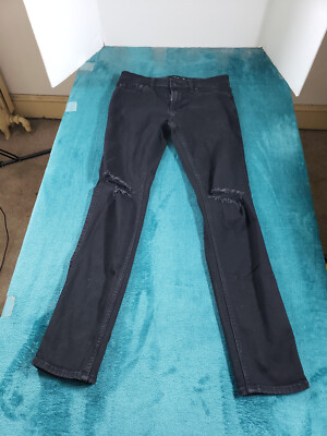 Hollister Jeans Sz 31x32 Mens Black Pants Stretch Denim Casual Comfort  Skinny