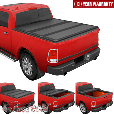 Hard Tri-Fold Tonneau Cover For 1994-18 Ram 1500 2500 8FT Bed 96.3'' w/o RamBox