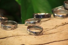 1999-2009 US State Silver Quarter Coin Ring, Size 5-12,You Pick State.Handmade.