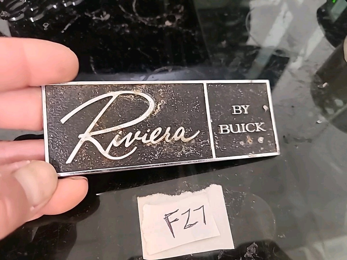 VINTAGE 1965 BUICK RIVIERA GLOVE BOX DOOR EMBLEM OEM 1372265 GM | eBay