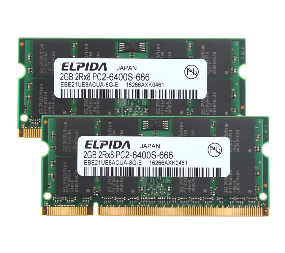 10pcs Elpida 2GB 2RX8 DDR2 800MHz PC2-6400S 200PIN SO-DIMM Laptop Memory RAM - Image 4 of 4