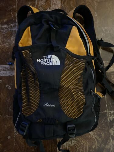 The North Face Recon Light Orange /grey Hiking School College Backpack Outdoors - Picture 1 of 7