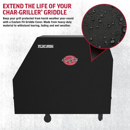 8355 Flat Iron 3 Burner Outdoor Gas Griddle Grill Cover Black S5 - 第 3/4 張圖片