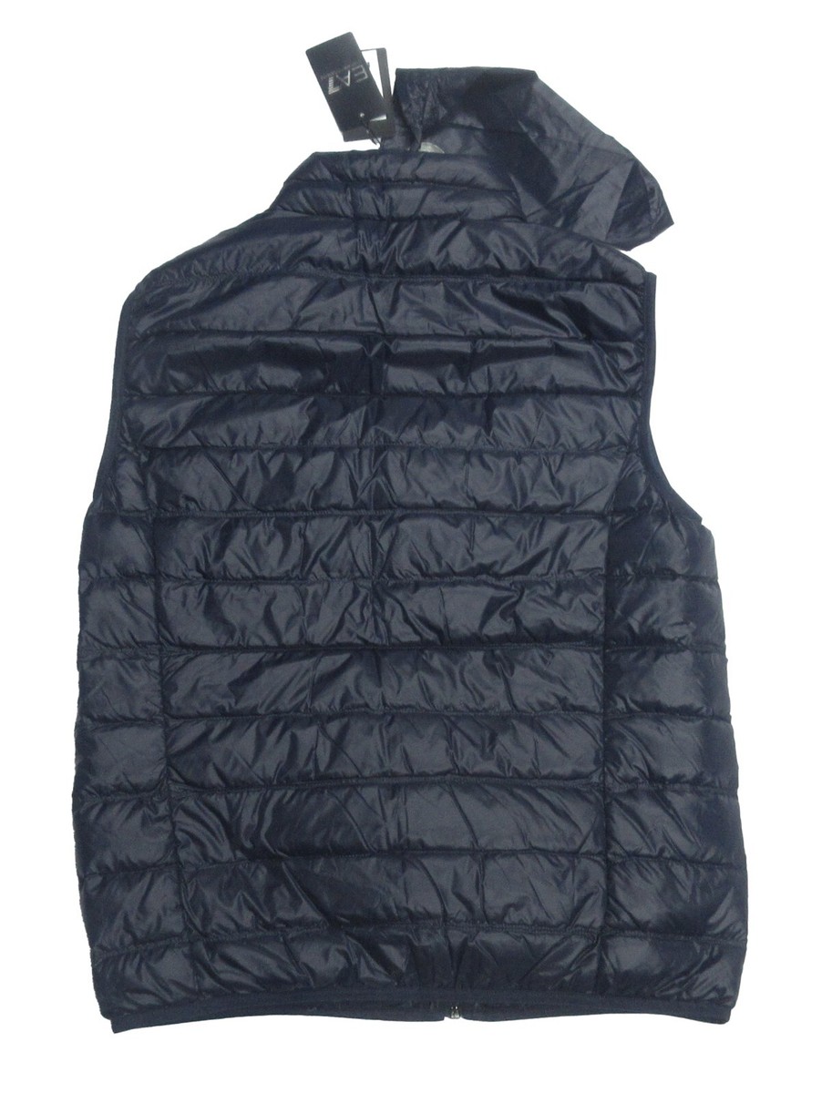 EA7 Emporio Armani Men's Navy Quilted Puffer Down Packable Full