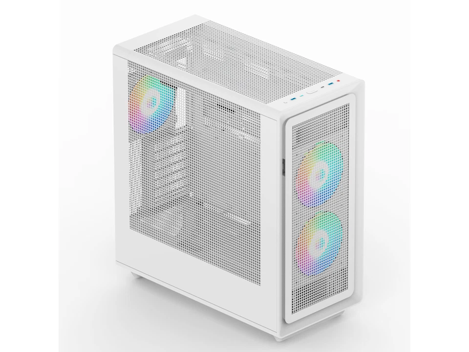 Rosewill Helium Air White Mid Tower Computer Gaming Case, Mesh Panel, E-ATX, Too - Image 3 of 4