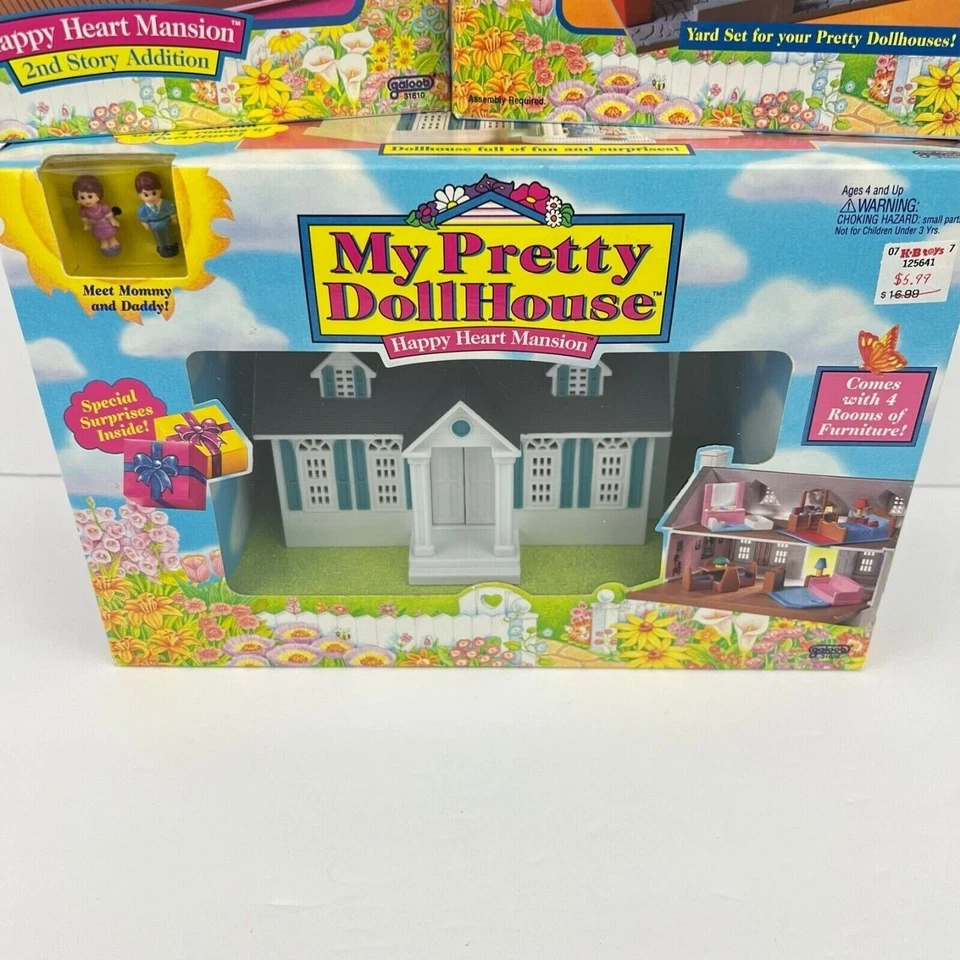 Juego de adición y patio Galoob My Pretty Dollhouse Happy Heart Mansion 2nd Story Foto 2 de 4