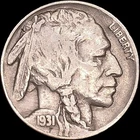 1931-S 5C Buffalo Nickel Uncertified Circulated