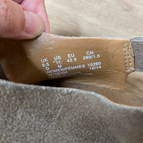 Clarks Rosamund Dune Tan Suede Hook And Loop Cork Wedge Sandals 11 M - Picture 7 of 9