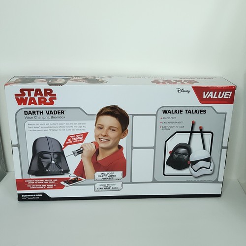Star Wars Darth Vader Voice Changing Boombox Helm Bonus 2 Walkie Talkies Kylo - Bild 6 von 8