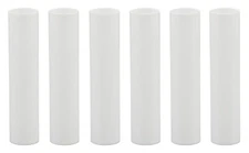 4 Inch White Plastic Candle Cover For Candelabra Base Lamp Sockets, 6 Pieces
