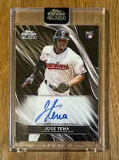 2024 Topps Chrome Black Jose Tena Rookie Auto RC CBA-JTE Guardians Nationals