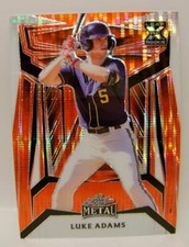 LUKE ADAMS #2 /4 BASE CARD LEAF METAL BASEBALL 2023
