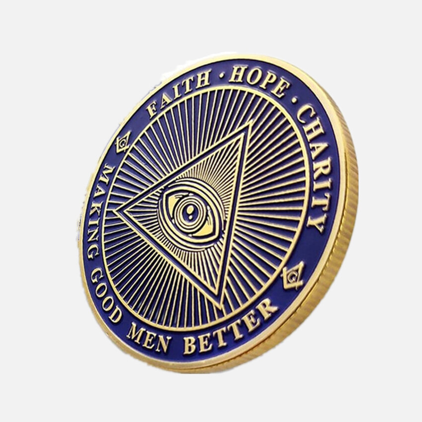 Brotherhood Freemasons Masonic Challenge Coin Mason Token Making Good Men Better