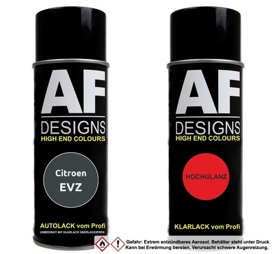Spraydose für Citroen EVZ Gris Basislack Klarlack Sprühdose 400ml