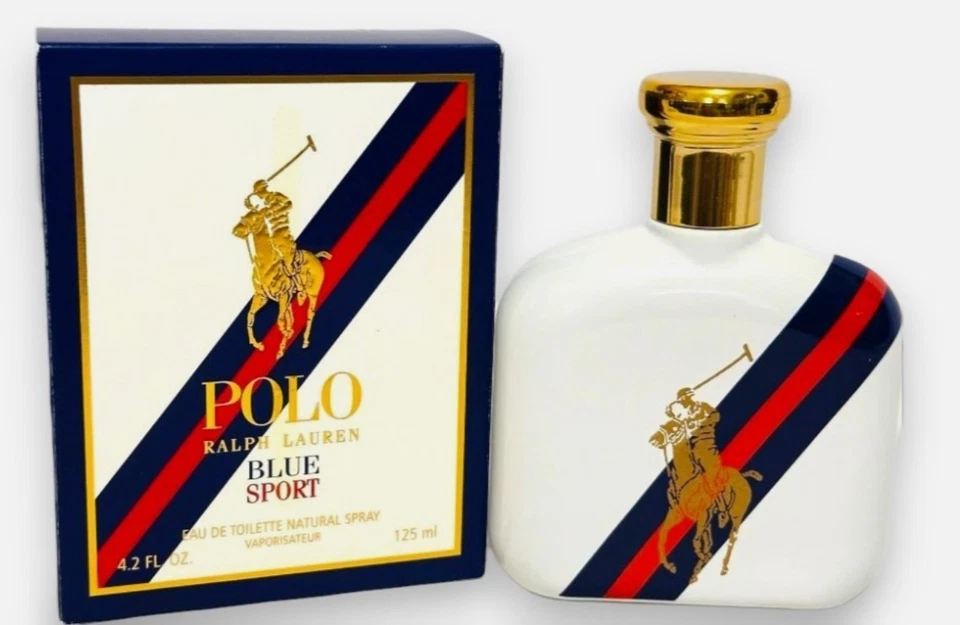 Туалетная вода Ralph Lauren POLO BLUE SPORT (мужская) 4,2 унции 125 мл спрей запечатанная коробка-НОВАЯ - Изображение 2 из 2