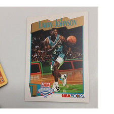 NBA Hoops 1991-92 Larry Johnson #546 Charlotte Hornets Rookie Basketball Card