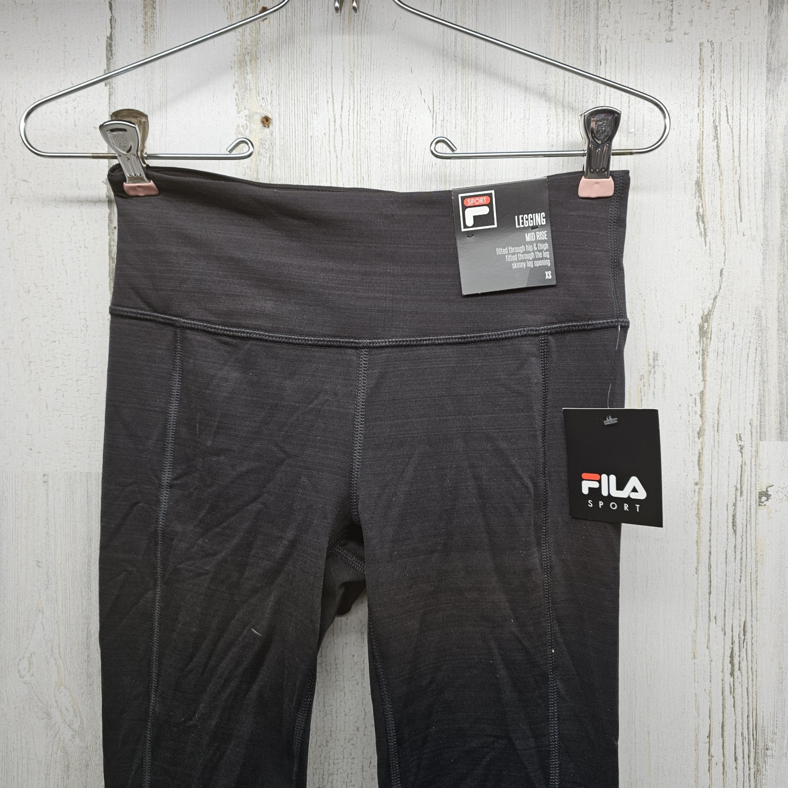 Leggings Fila neri vita media aderenti fianchi e cosce apertura gamba skinny taglia XS $45