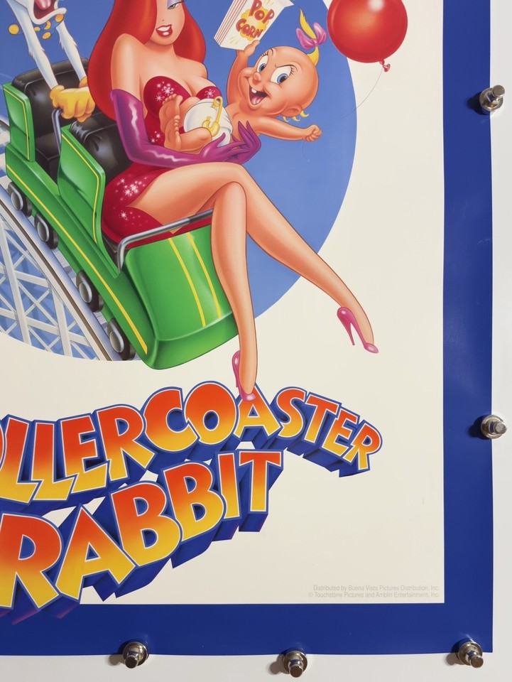 Roller Coaster Rabbit - Original Movie Poster - 1990 - Rolled DS | eBay