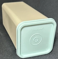 Vintage Tupperware Cheese Butter Keeper #1827 3 Piece Set~Almond w/Mint Seal NOS